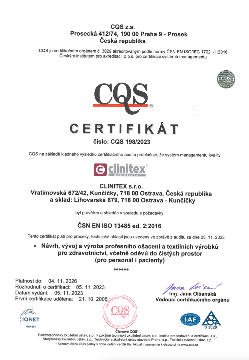 CQS 198/2023 - ČSN EN ISO 13485 ed. 2:2016