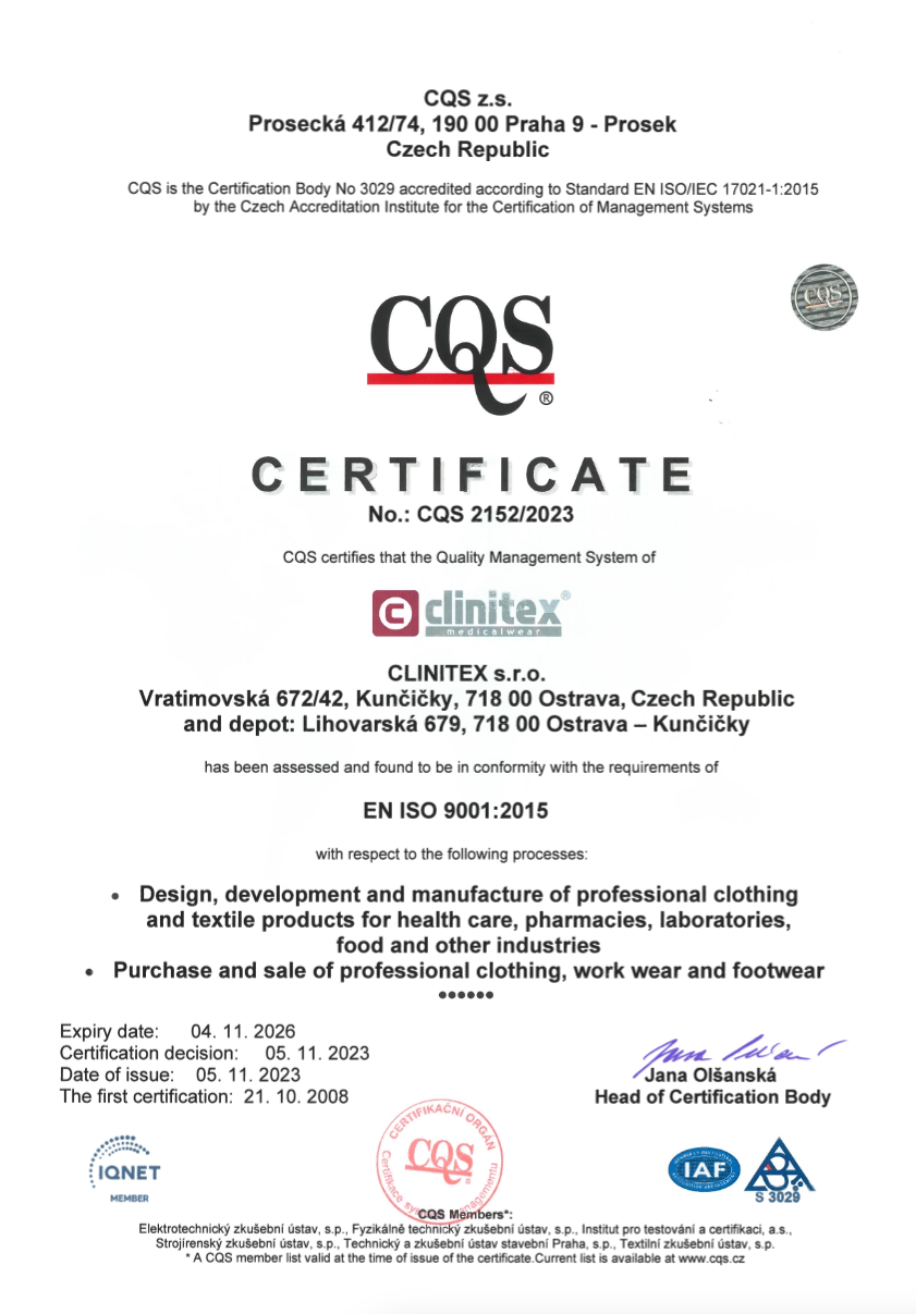 CQS 2152/2023 - ČSN EN ISO 9001:2015