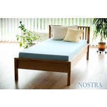 Fitted sheet jersey 90x200 cm blue