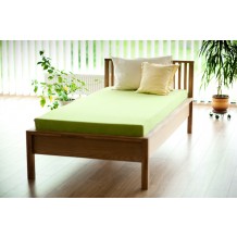 Fitted sheet jersey 90x200 cm green