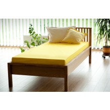 Envelope fitted sheet jersey 90x200 cm yellow